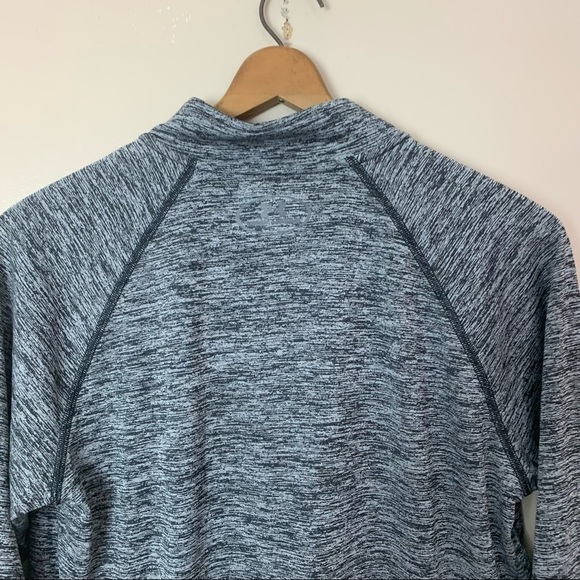 [Under Armour] Women's Heather Gray Quarter Zip Long Sleeve Loose Pullover Top - Picture 7 of 9